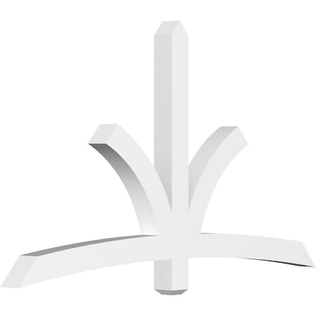 Ekena Millwork Davenport Architectural Grade PVC Gable Bracket, 72"W x 42"H x 4"D x 4"F, 14/12 Pitch GBP072X42X0404DAV00